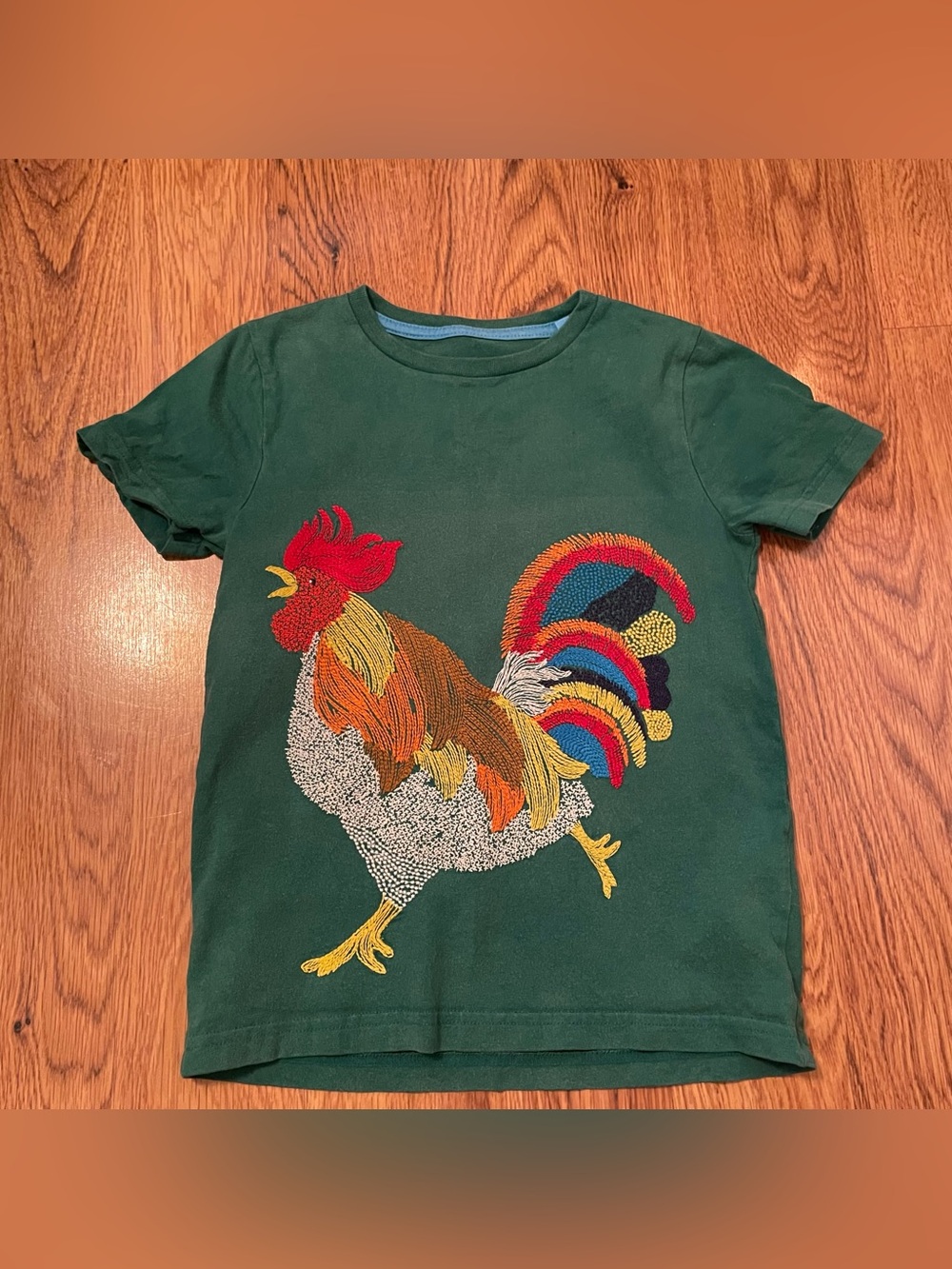 Mini Boden Rooster Super Stitch Tee 6/7